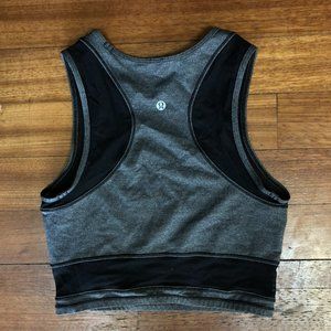 Lululemon Grey Mesh Cropped tank